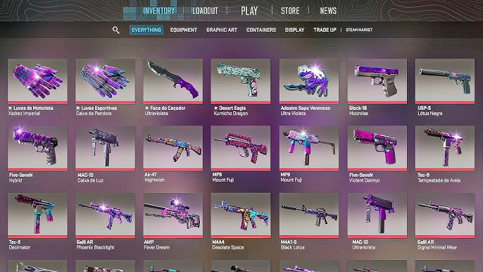 CS2 Inventário com Skins Premium